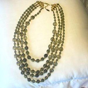 Vintage Oscar de la Renta glass and gold bead woman’s fashion necklace